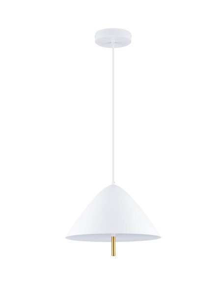 Nova Luce LED Pendelleuchte Oros 17W warmweiss 3000K Weiß Metall Ø40cm 9695289