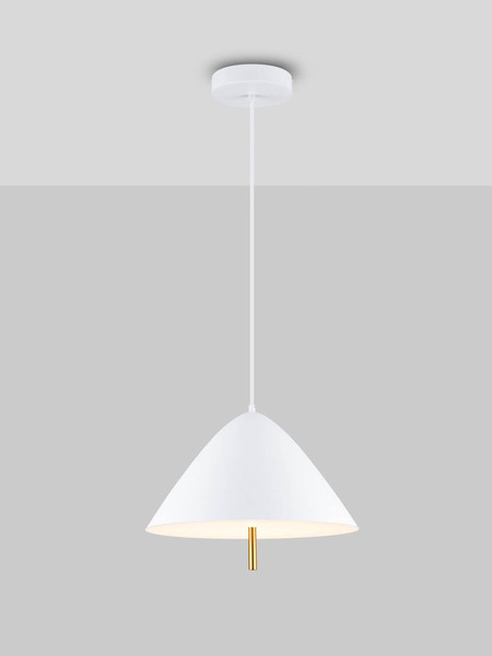 Nova Luce LED Pendelleuchte Oros 17W warmweiss 3000K Weiß Metall Ø40cm 9695289