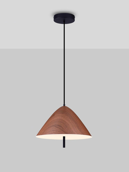 Nova Luce LED Pendelleuchte Oros 17W warmweiss 3000K Holz Metall Ø40cm 9695290