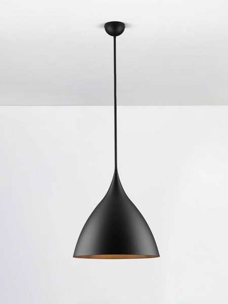 Nova Luce Pendelleuchte Syntopia 3-flammig 3xE27 Schwarz Metall Ø46cm 9695295