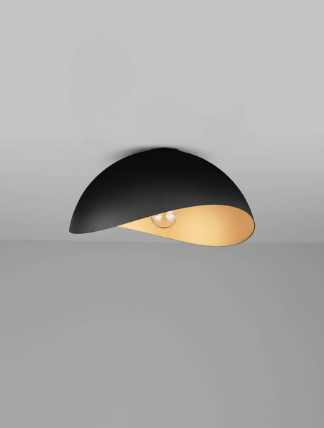 Nova Luce Deckenleuchte Opsi E27 Schwarz Gold Metall Ø40cm 9695302