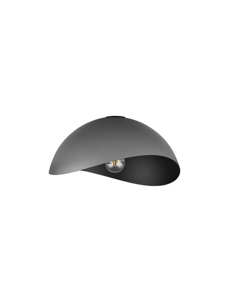Nova Luce Deckenleuchte Opsi E27 Dunkelgrau Schwarz Metall Ø40cm 9695304