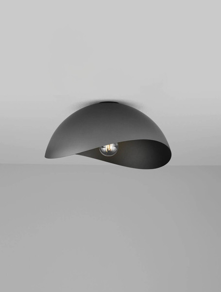 Nova Luce Deckenleuchte Opsi E27 Dunkelgrau Schwarz Metall Ø40cm 9695304