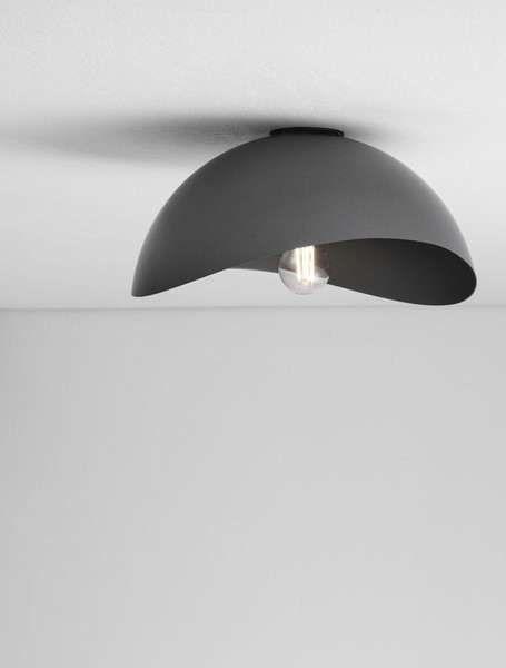 Nova Luce Deckenleuchte Opsi E27 Dunkelgrau Schwarz Metall Ø30cm 9695307