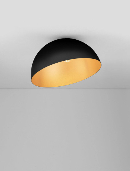 Nova Luce Deckenleuchte Onia E27 Schwarz Gold Metall Ø50cm 9695308