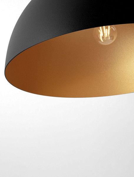 Nova Luce Deckenleuchte Onia E27 Schwarz Gold Metall Ø50cm 9695308