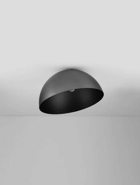 Nova Luce Deckenleuchte Onia E27 Dunkelgrau Schwarz Metall Ø50cm 9695310