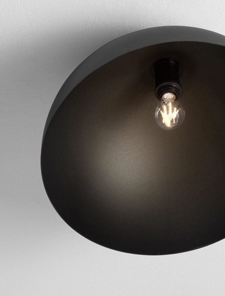 Nova Luce Deckenleuchte Onia E27 Dunkelgrau Schwarz Metall Ø50cm 9695310