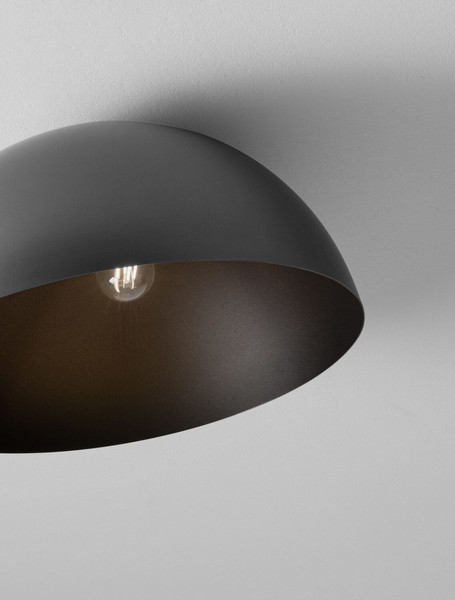 Nova Luce Deckenleuchte Onia E27 Dunkelgrau Schwarz Metall Ø50cm 9695310