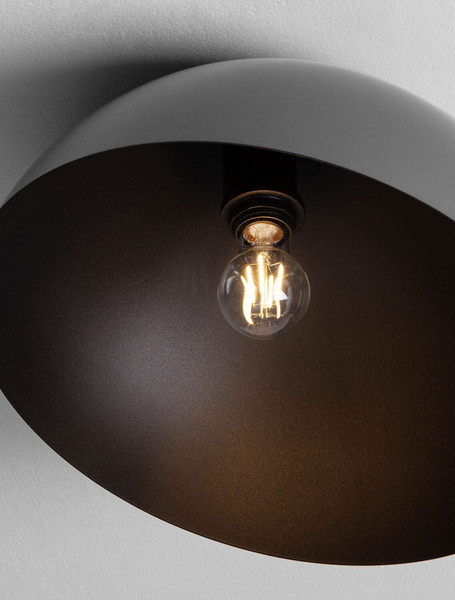 Nova Luce Deckenleuchte Onia E27 Dunkelgrau Schwarz Metall Ø40cm 9695313