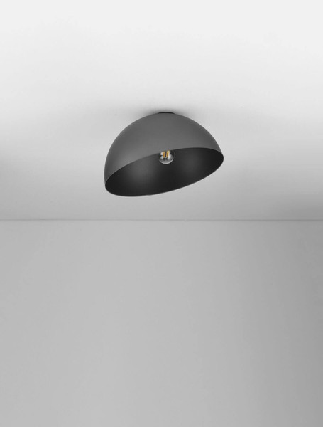 Nova Luce Deckenleuchte Onia E27 Dunkelgrau Schwarz Metall Ø40cm 9695313