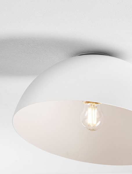 Nova Luce Deckenleuchte Onia E27 Weiß Metall Ø30cm 9695315