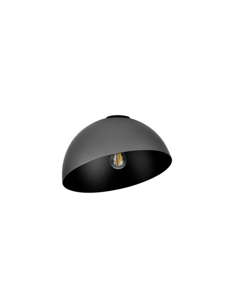 Nova Luce Deckenleuchte Onia E27 Dunkelgrau Schwarz Metall Ø30cm 9695316