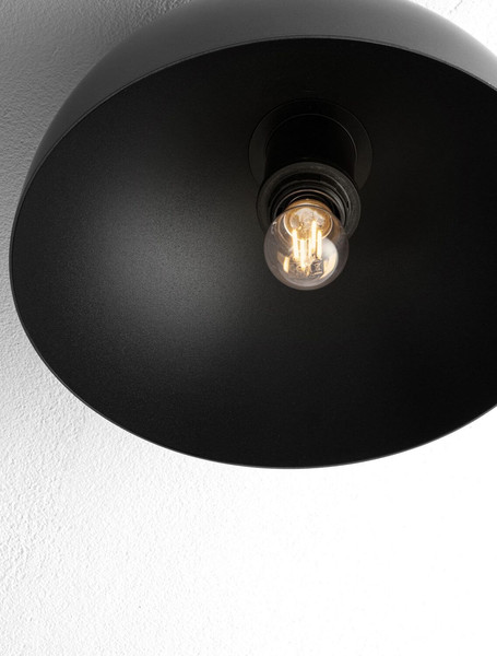 Nova Luce Deckenleuchte Onia E27 Dunkelgrau Schwarz Metall Ø30cm 9695316