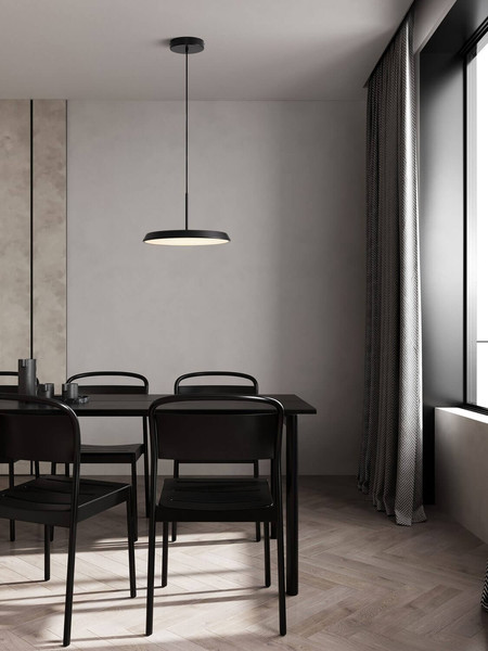 Nova Luce LED Pendelleuchte Ophelia 27W warmweiss 3000K Schwarz Metall Ø40cm 9695320