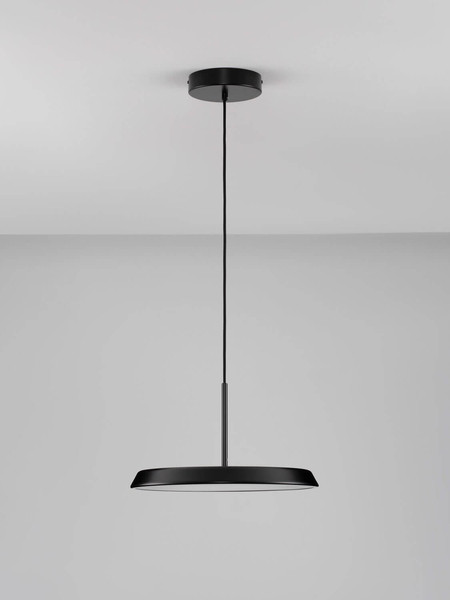Nova Luce LED Pendelleuchte Ophelia 27W warmweiss 3000K Schwarz Metall Ø40cm 9695320