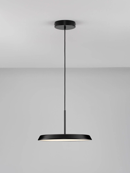 Nova Luce LED Pendelleuchte Ophelia 27W warmweiss 3000K Schwarz Metall Ø40cm 9695320