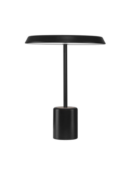 Nova Luce LED Tischleuchte Ophelia 17W warmweiss 3000K Schwarz Holz Metall Ø40cm 9695322