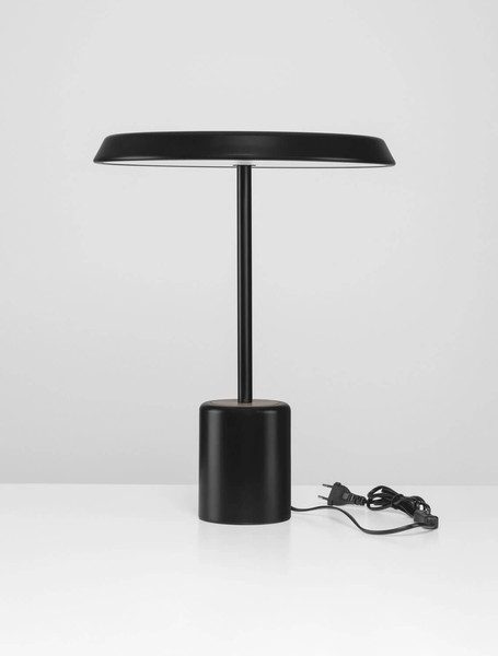 Nova Luce LED Tischleuchte Ophelia 17W warmweiss 3000K Schwarz Holz Metall Ø40cm 9695322