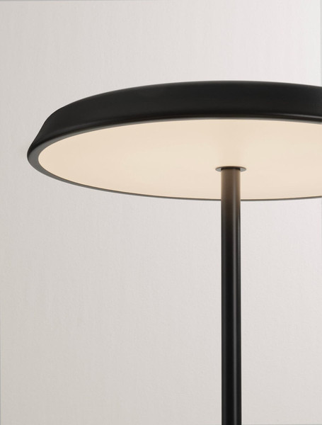 Nova Luce LED Tischleuchte Ophelia 17W warmweiss 3000K Schwarz Holz Metall Ø40cm 9695322