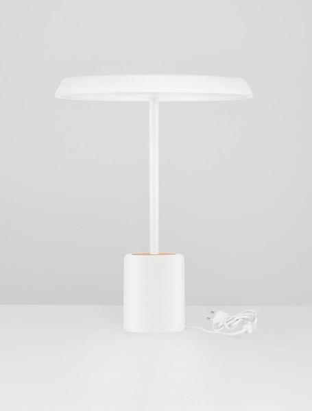Nova Luce LED Tischleuchte Ophelia 17W warmweiss 3000K Weiß Holz Metall Ø40cm 9695323
