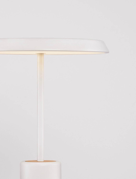 Nova Luce LED Tischleuchte Ophelia 17W warmweiss 3000K Weiß Holz Metall Ø40cm 9695323