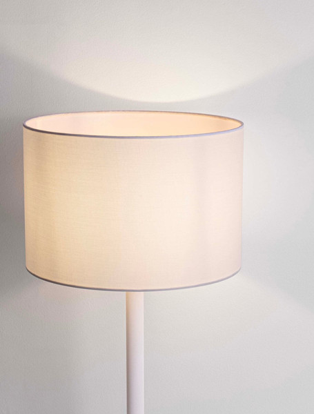 Nova Luce Tischleuchte Sibnia E27 Weiß Metall Textil Ø30cm 9695329