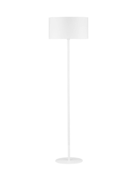 Nova Luce Stehleuchte Sibnia E27 Weiß Metall Textil 165cm 9695332