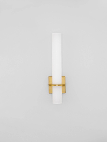 Nova Luce LED Wandleuchte Luca 15W neutralweiss 4000K IP44 Gold Stahl Glas 45x12cm 9695338