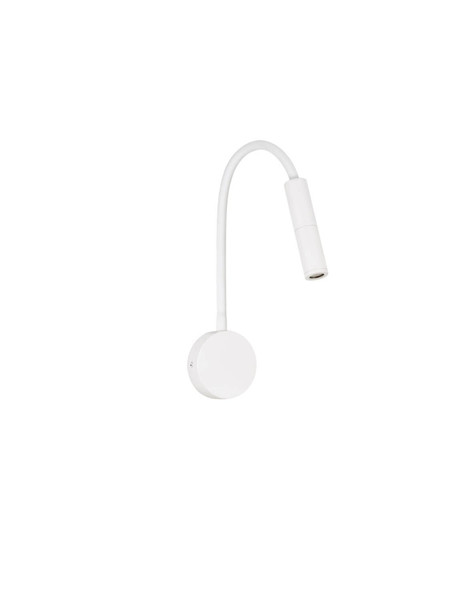 Nova Luce LED Wandleuchte Sonica 6W warmweiss 3000K Weiß Aluminium Ø8,5cm 9701621