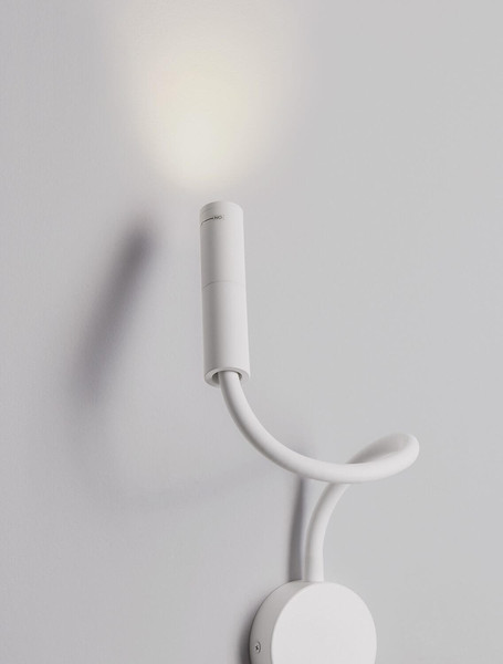 Nova Luce LED Wandleuchte Sonica 6W warmweiss 3000K Weiß Aluminium Ø8,5cm 9701621