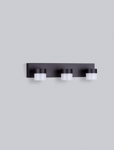 Nova Luce LED Wandleuchte Teko schwenkbar 17W warmweiss 3000K IP44 Schwarz Aluminium 36x11cm 9701623