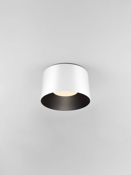 Nova Luce LED Deckenleuchte Atil 24W warmweiss 3000K Weiß Schwarz Aluminium Ø35cm 9870010