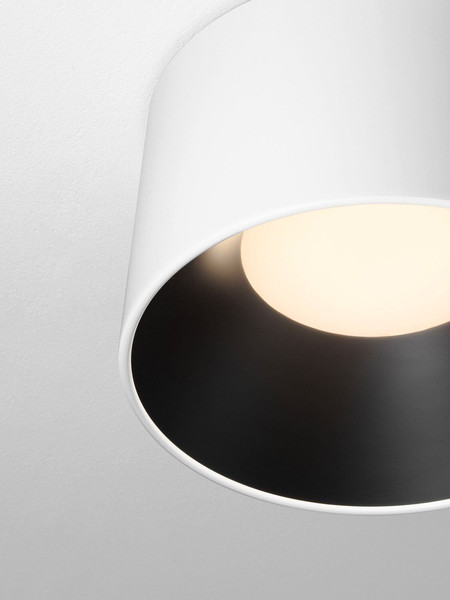Nova Luce LED Deckenleuchte Atil 24W warmweiss 3000K Weiß Schwarz Aluminium Ø35cm 9870010