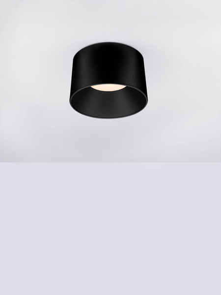 Nova Luce LED Deckenleuchte Atil 24W warmweiss 3000K Schwarz Aluminium Ø35cm 9870011