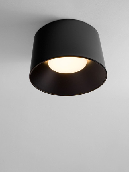 Nova Luce LED Deckenleuchte Atil 35W warmweiss 3000K Schwarz Aluminium Ø50cm 9870013