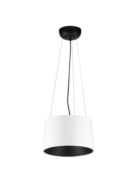 Nova Luce LED Pendelleuchte Atil 24W warmweiss 3000K Weiß Schwarz Aluminium Ø35cm 9870014
