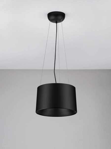 Nova Luce LED Pendelleuchte Atil 24W warmweiss 3000K Schwarz Aluminium Ø35cm 9870015