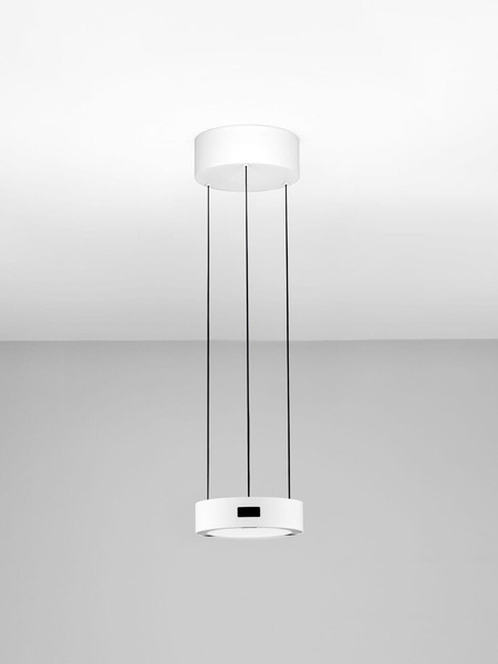 Nova Luce LED Pendelleuchte Afi dimmbar 24W warmweiss 3000K Bewegungsmelder Weiß Stahl Aluminium Ø20cm 9870017