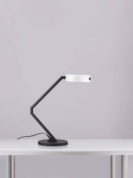 Nova Luce LED Tischleuchte Afi schwenkbar dimmbar 23W warmweiss 3000K Bewegungsmelder Weiß Stahl Aluminium Ø25cm 9870019
