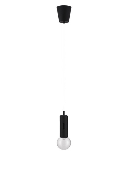 Nova Luce LED Pendelleuchte Chronos dimmbar 11W warmweiss 3000K Bewegungsmelder Schwarz Aluminium Ø13cm 9870024