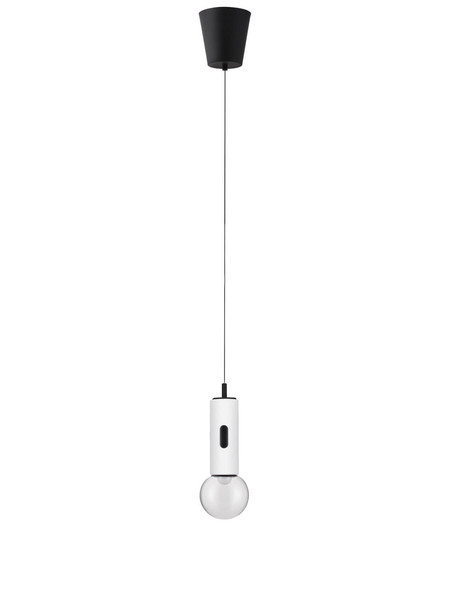 Nova Luce LED Pendelleuchte Chronos dimmbar 11W warmweiss 3000K Bewegungsmelder Weiß Aluminium Ø13cm 9870025