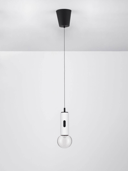 Nova Luce LED Pendelleuchte Chronos dimmbar 11W warmweiss 3000K Bewegungsmelder Weiß Aluminium Ø13cm 9870025