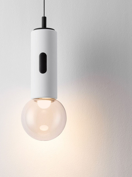 Nova Luce LED Pendelleuchte Chronos dimmbar 11W warmweiss 3000K Bewegungsmelder Weiß Aluminium Ø13cm 9870025