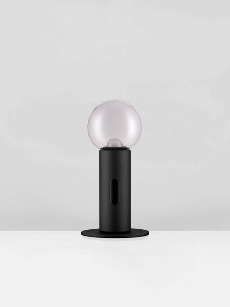 Nova Luce LED Tischleuchte Chronos dimmbar 11W warmweiss 3000K Bewegungsmelder Schwarz Stahl Aluminium Ø15cm 9870026