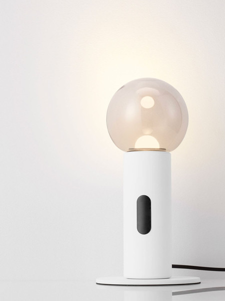 Nova Luce LED Tischleuchte Chronos dimmbar 11W warmweiss 3000K Bewegungsmelder Weiß Stahl Aluminium Ø15cm 9870027