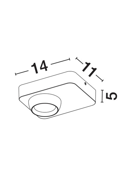 Nova Luce LED Deckenleuchte Kedros 9W warmweiss 3000K Weiß Stahl Aluminium 14x11cm 9870029