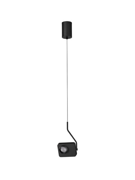 Nova Luce LED Pendelleuchte Kedros schwenkbar dimmbar 9W warmweiss 3000K Schwarz Stahl Aluminium 14x11cm 9870030
