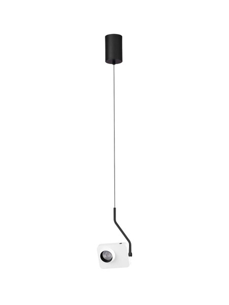 Nova Luce LED Pendelleuchte Kedros schwenkbar dimmbar 9W warmweiss 3000K Weiß Stahl Aluminium 14x11cm 9870031