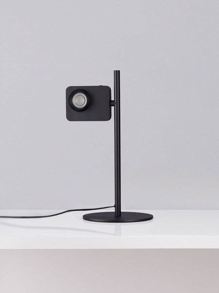 Nova Luce LED Tischleuchte Kedros dimmbar 9W warmweiss 3000K Schwarz Stahl Aluminium Ø22cm 9870032